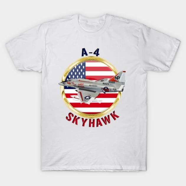 A-4 Skyhawk USA T-Shirt by MilMerchant